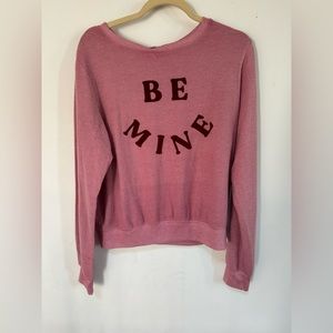 Valentine’s day - Blush Wildfox Be Mine Baggy Beach Sweatshirt